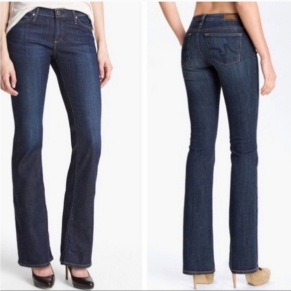 AG Adriano Goldschmeid Womens Angelina Petite Bootcut Dark Wash Jeans SZ 28 USA - Picture 1 of 4